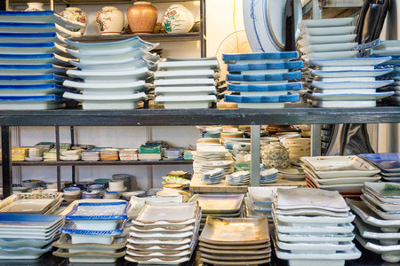 The store oriental crockeryの写真素材