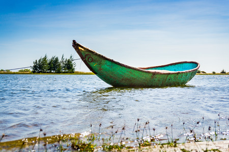 Boat in riverの写真素材