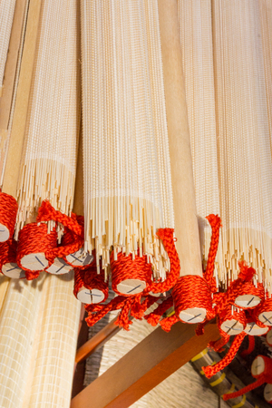 Group of the scrol paintings by woodの写真素材