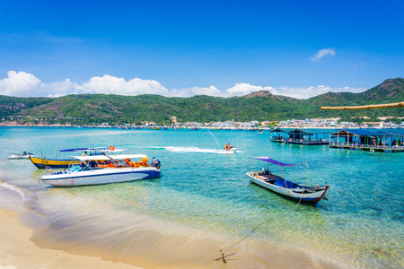 Landscape of Ky Co beach in Qui Nhon Vietnamのeditorial素材