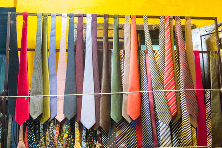 Colorful of the necktiesの写真素材