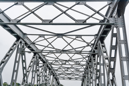 Steel construction of the bridgeの写真素材