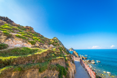 Beauty landscape of Eo Gio beach in Qui Nhon Vietnamの写真素材