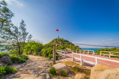 Flag in Cu Lao Xanh island Qui Nhon Vietnamの写真素材