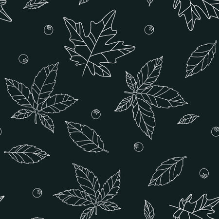 leaf design - seamless vector repeat pattern, use it for wrappings, fabric, packaging and other print and design projectsのイラスト素材