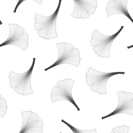 ginko leaf design - seamless vector repeat pattern, use it for wrappings, fabric, packaging and other print and design projectsのイラスト素材