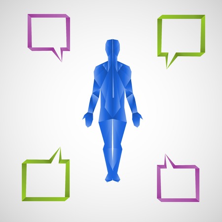 People icon and speech dialogsのイラスト素材