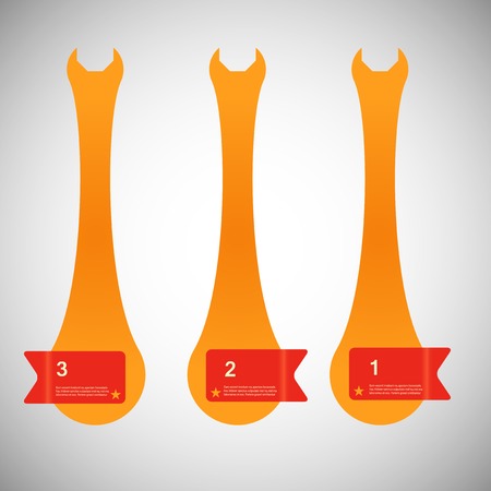 tools with numbersのイラスト素材