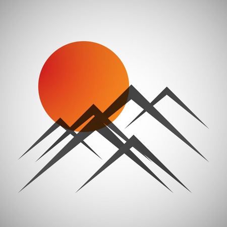 mountains iconのイラスト素材