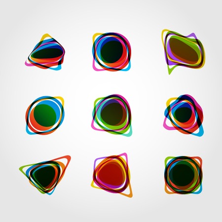 Abstract form Color line designのイラスト素材