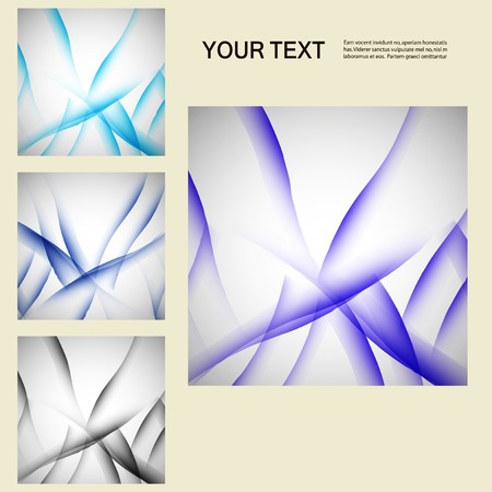 Set of abstract line backgroundのイラスト素材