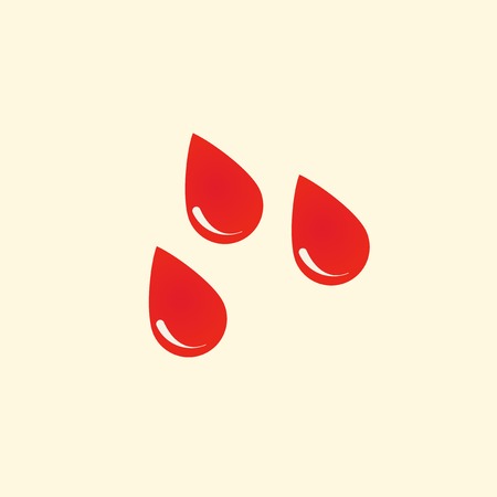 Three red dropsのイラスト素材