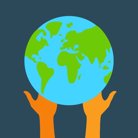 globe and hands 