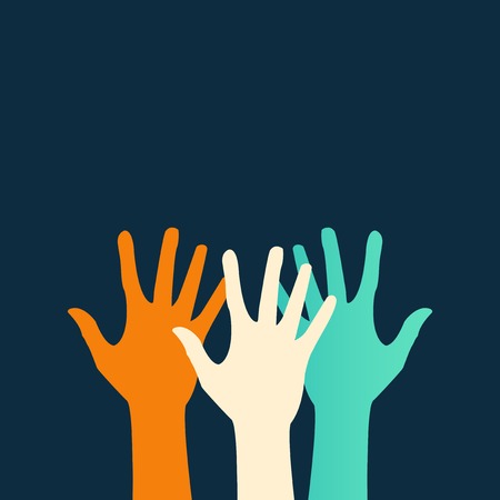 Vector hands  color abstraction のイラスト素材