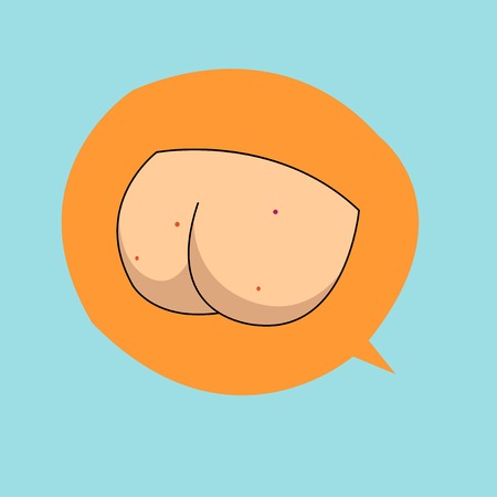 Icon assholes in the speech bubble.のイラスト素材