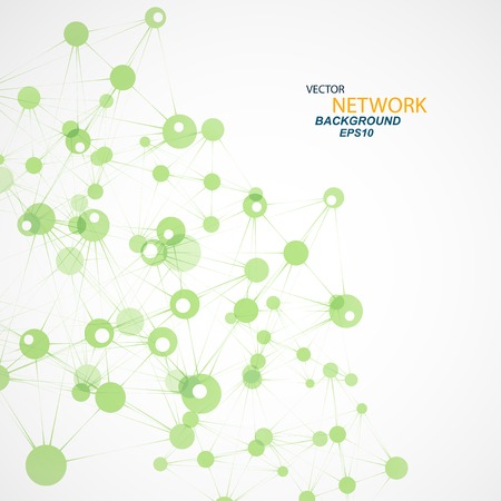 Vector network connection and DNA のイラスト素材