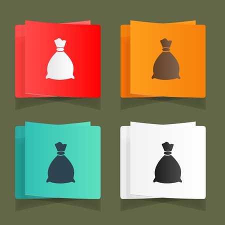 Set of vintage bags for storage epsのイラスト素材