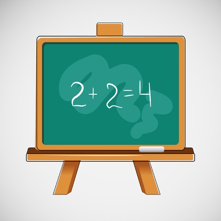 Simple black board with written numbersのイラスト素材