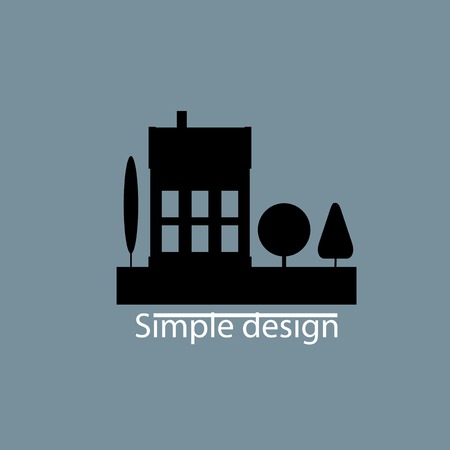 Color flat contours of the urban landscapeのイラスト素材