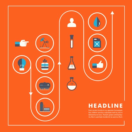 Set vector icons of fuel and petroleum industriesのイラスト素材