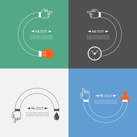 Set of symbols showing the movement processのイラスト素材