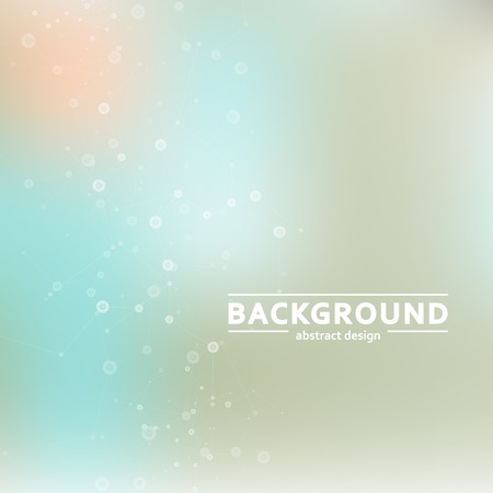 Vector background blur with a molecular structureのイラスト素材