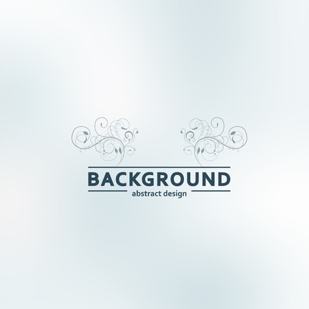 Floral vector ornament on blurred background epsのイラスト素材