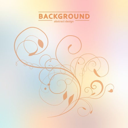 Floral vector ornament on blurred background epsのイラスト素材
