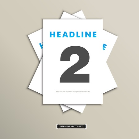 Set of brochures with number on title pageのイラスト素材