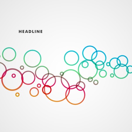 Beautiful colored circles on a light backgroundのイラスト素材