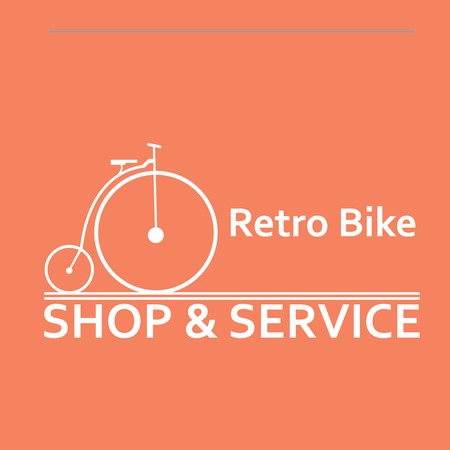 Simple flat vector images bike on the backgroundのイラスト素材