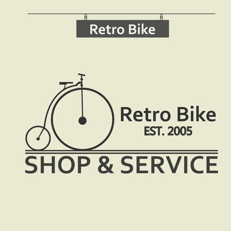 Simple flat vector images bike on the backgroundのイラスト素材