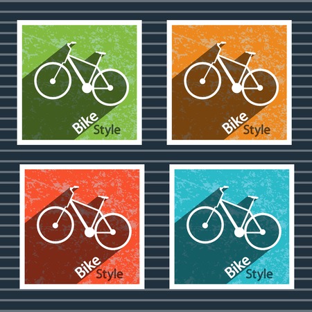 Simple flat vector images bike on the backgroundのイラスト素材