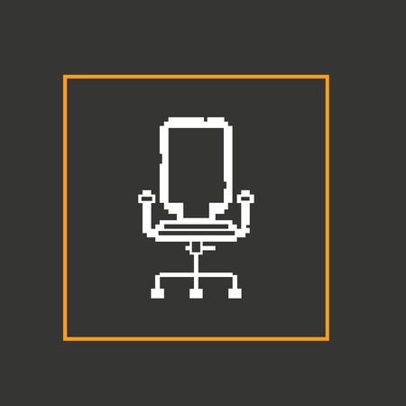 Simple stylish pixel icon chair. Vector design.のイラスト素材
