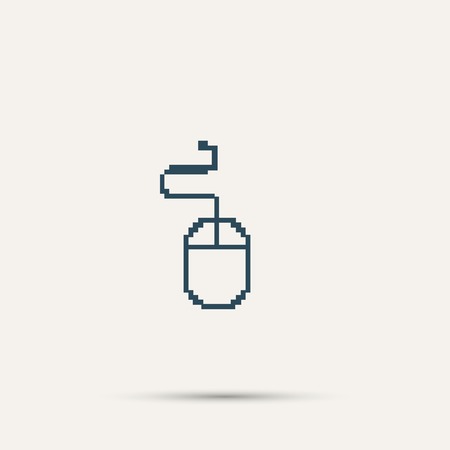 Simple stylish pixel icon mouse. Vector design.のイラスト素材