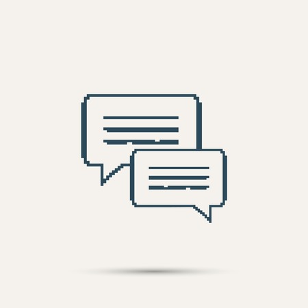 Simple pixel icon dialog messages. Vector design.のイラスト素材