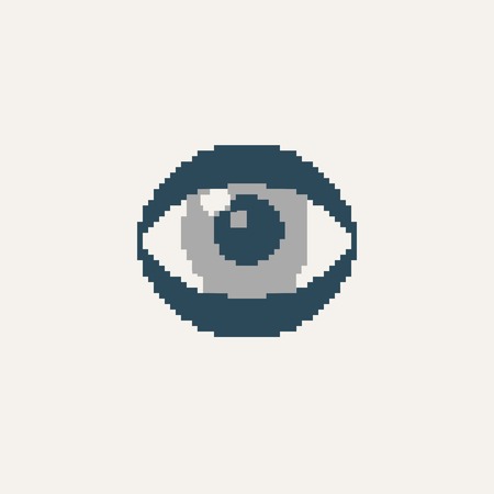 Simple stylish pixel eye icon. Vector design.のイラスト素材