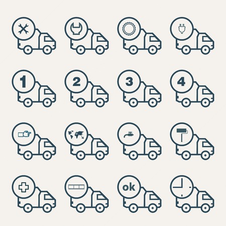 Icon for vehicle delivery services and goodsのイラスト素材