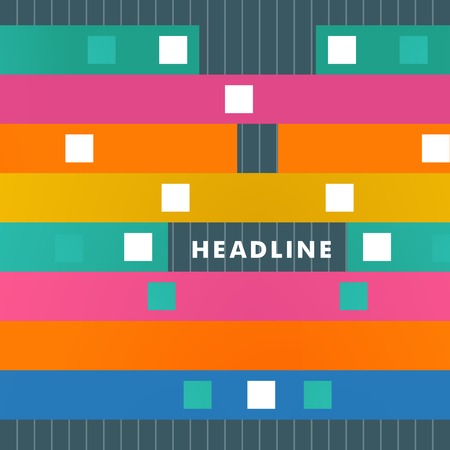 Vector illustration of abstract squares and linesのイラスト素材