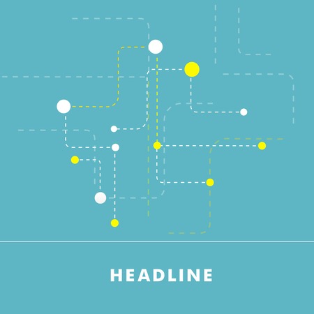 Abstract background of dotted lines and ballsのイラスト素材