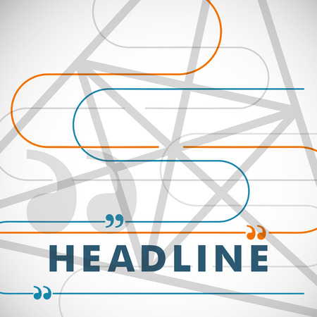 Vector orange abstract lines on blue background.のイラスト素材