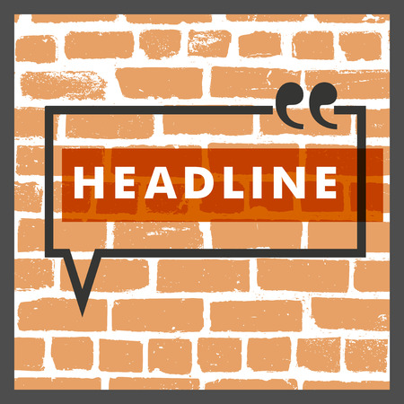 Speech bubble on a brick wall background.のイラスト素材