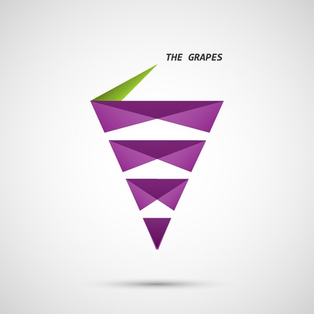 Creative icon of grapes on a simple background.のイラスト素材