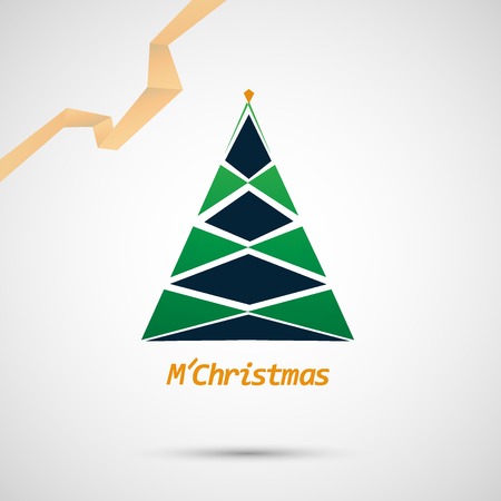 Christmas tree icon on a simple background.のイラスト素材