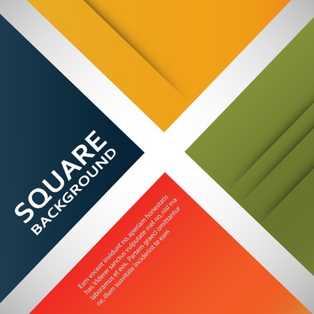 Large colored boxes with blank space for text.のイラスト素材