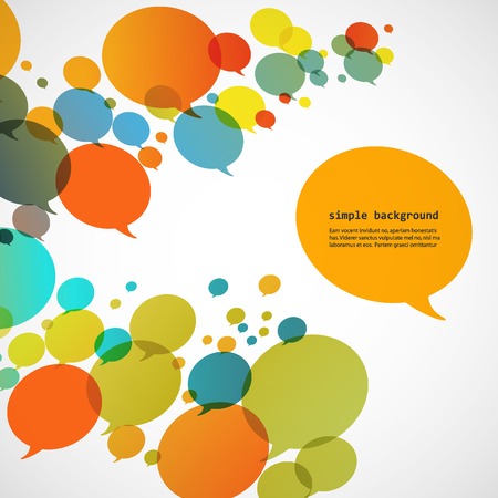 Creative background of colorful speech bubbles eps.のイラスト素材