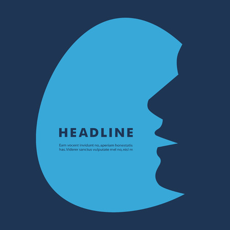 Vector head of a man.のイラスト素材