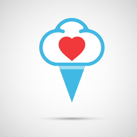 Icon ice cream isolated on white background.のイラスト素材