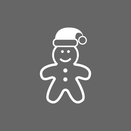 Icon Christmas gingerbread man for holiday season.のイラスト素材