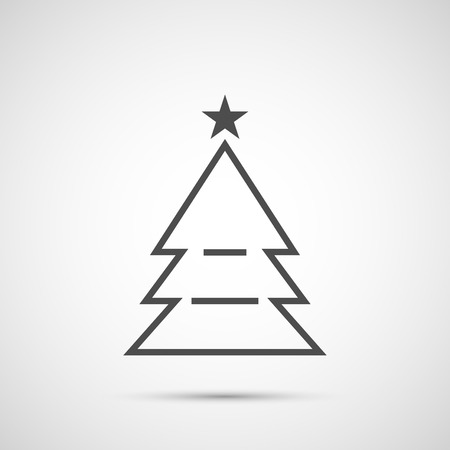 Icon Christmas tree for holiday season.のイラスト素材
